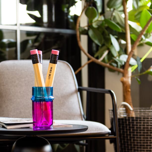 Office Space, Waiting area with magazines and big pencils