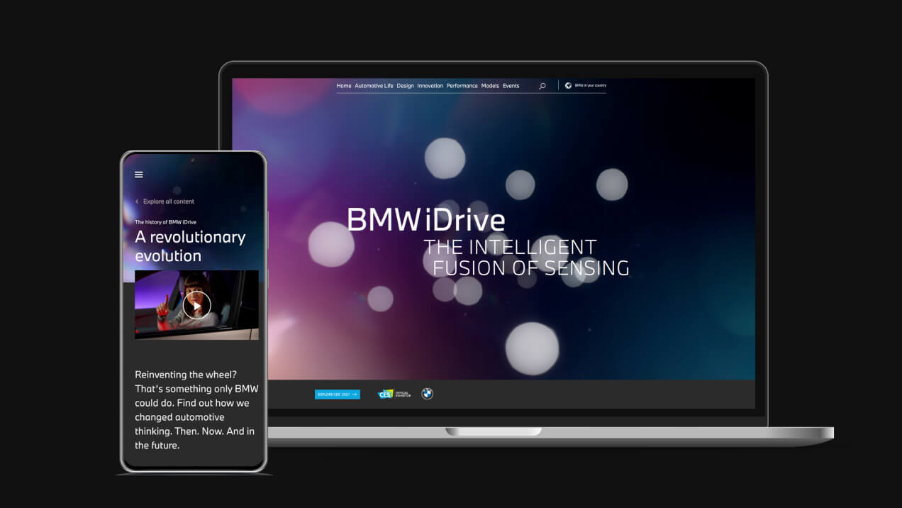 Digitaler Messeauftritt bei der CES 2021 für BMW iDrive