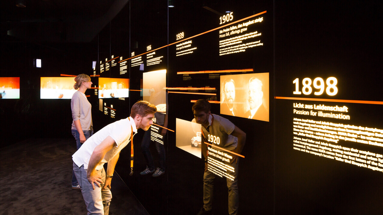 Interactive digital timeline, KUKA exhibition stand