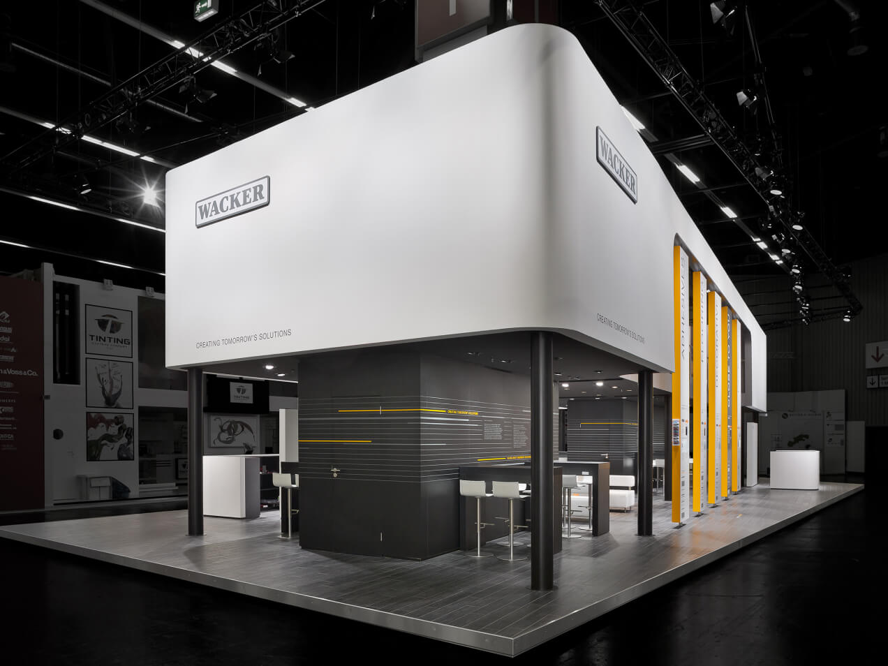 Vollbild Messestand Wacker 'Creating Tomorrow's Solution'