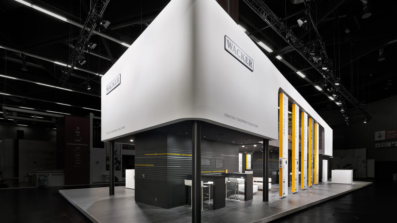 Vollbild Messestand Wacker 'Creating Tomorrow's Solution'